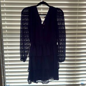 Aqua long sleeve navy mini dress size XS